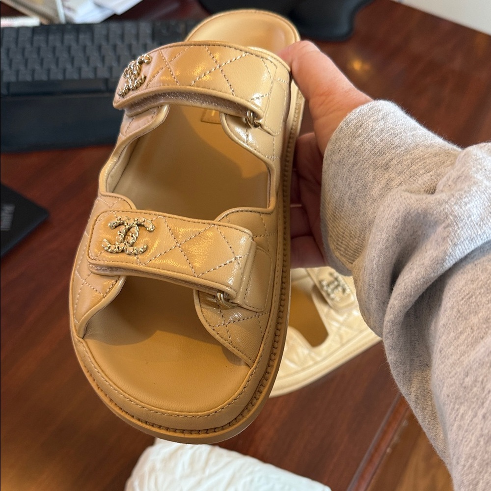 Chanel quilted dad sandals. Size 40 - Picture 7 of 13